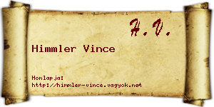 Himmler Vince névjegykártya